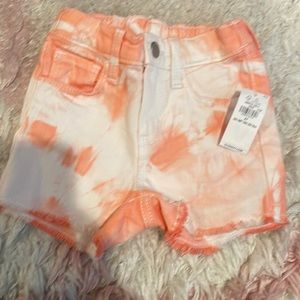 Orange tie dye old navy shorts with tags.